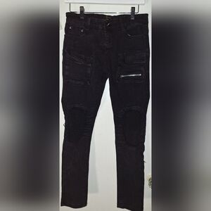 Men's Sacred Crown Black Jeans